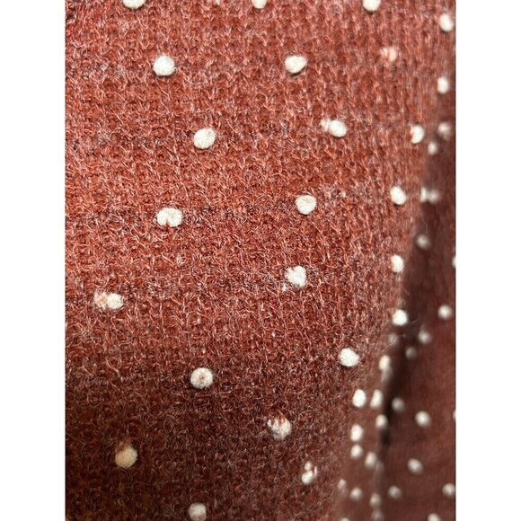 Papermoon Twist Back Sweater Crimson White Pom Pom Size Large - Picture 2 of 8